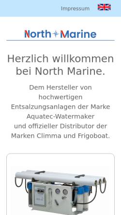Vorschau der mobilen Webseite www.north-marine.de, NMH North Marine Handels GmbH