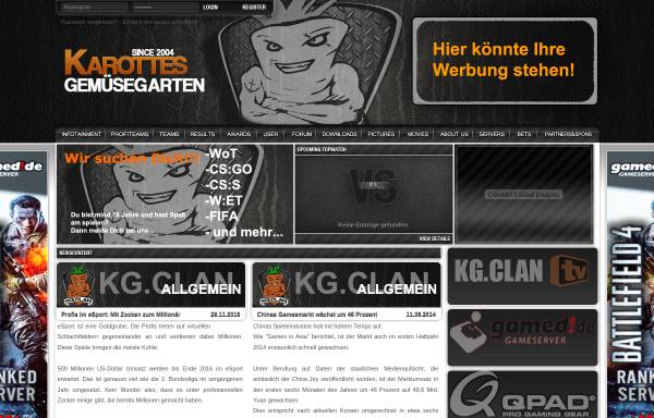 Vorschau von www.kg-clan.de, Karottes Gemuesegarten