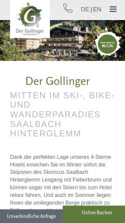 Vorschau der mobilen Webseite www.gollingerhof.at, Hotel Gollingerhof