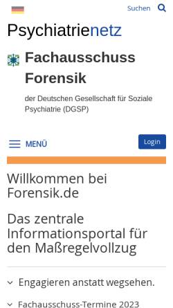 Vorschau der mobilen Webseite www.forensik.de, Forensik.de
