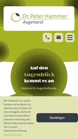 Vorschau der mobilen Webseite www.augen-linz.at, Hammer, Dr. Peter