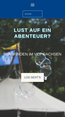 Vorschau der mobilen Webseite www.vcp-sachsen.de, VCP Land Sachsen