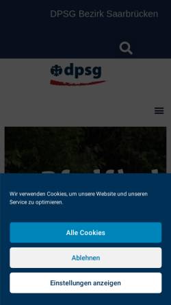 Vorschau der mobilen Webseite www.dpsg-saarbruecken.de, DPSG Bezirk Saarbrücken