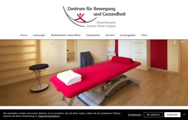 Vorschau von www.zentrumfuerbewegungundgesundheit.de, Zentrum fuer Bewegung und Gesundheit die Physiotherapie Praxis von Daniela Teune