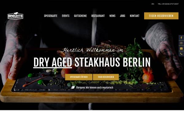 Vorschau von www.brechts.de, Brechts Restaurant