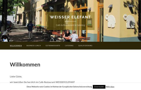 Vorschau von www.weisser-elefant.de, Café Restaurant Weisser Elefant
