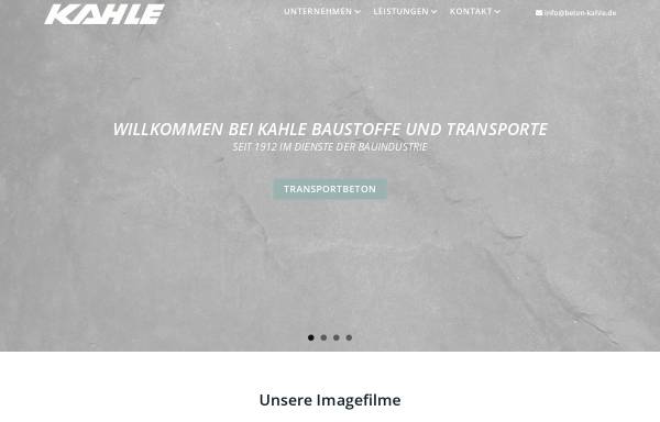 Vorschau von www.beton-kahle.de, Wilhelm Kahle GmbH & Co. KG