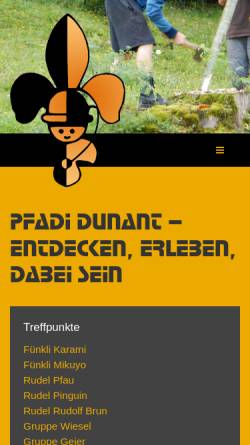 Vorschau der mobilen Webseite www.pfadidunant.ch, Pfadi Dunant