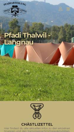 Vorschau der mobilen Webseite www.pfadi-thala.ch, Pfadi Thalwil Langnau