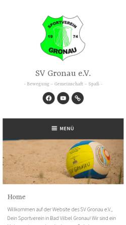 Vorschau der mobilen Webseite www.sv-gronau.de, SV Gronau e.V.
