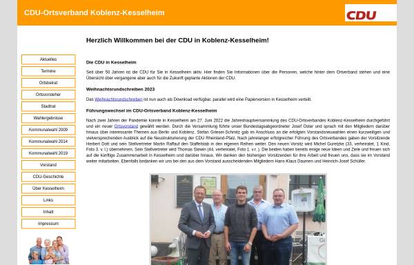 Vorschau von cdu-kesselheim.de, CDU Ortsverband Koblenz-Kesselheim