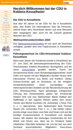 Vorschau der mobilen Webseite cdu-kesselheim.de, CDU Ortsverband Koblenz-Kesselheim