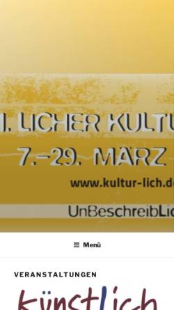 Vorschau der mobilen Webseite www.kuenstlich-ev.de, KünstLich e.V. - Kultur in Lich