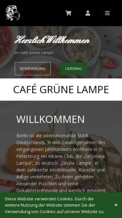 Vorschau der mobilen Webseite www.gruene-lampe.de, Grüne Lampe