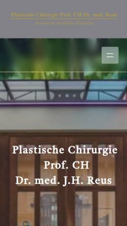 Vorschau der mobilen Webseite www.plastischechirurgiereus.de, Plastische Chirurgie Prof. Dr. med. Reus