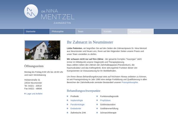 Vorschau von www.drmentzel.de, Praxis Dr. Gunter und Nina Mentzel