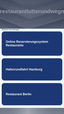 Vorschau der mobilen Webseite www.restaurantlutterundwegner.de, Lutter&Wegner