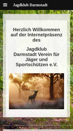 Vorschau der mobilen Webseite jagdklub-darmstadt.de, Jagdklub Darmstadt e.V. - Mitglied im LJG Hessen e.V.