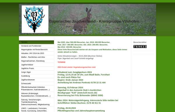Vorschau von bjv-vilshofen.de, Kreisgruppe Vilshofen im Bayerischen Jagdverband e. V.