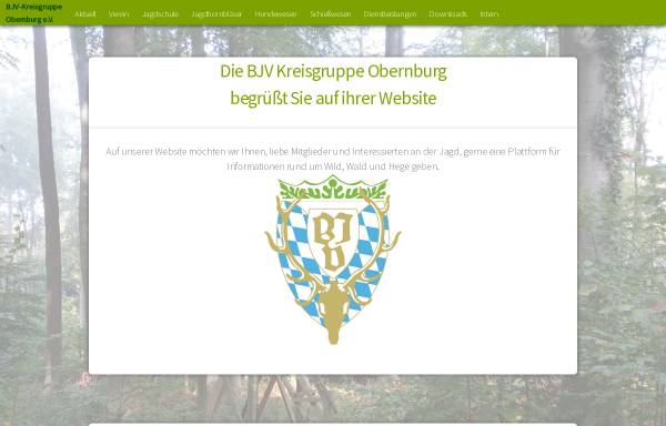 Vorschau von www.bjv-obernburg.de, Seite der Kreisgruppe Obernburg in Bayern.