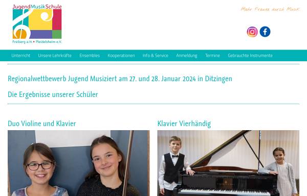 Vorschau von www.jms-mosaik.de, Jugendmusikschule Freiberg e.V.