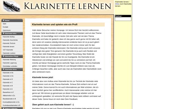 Vorschau von www.klarinette-lernen.com, Klarinette lernen