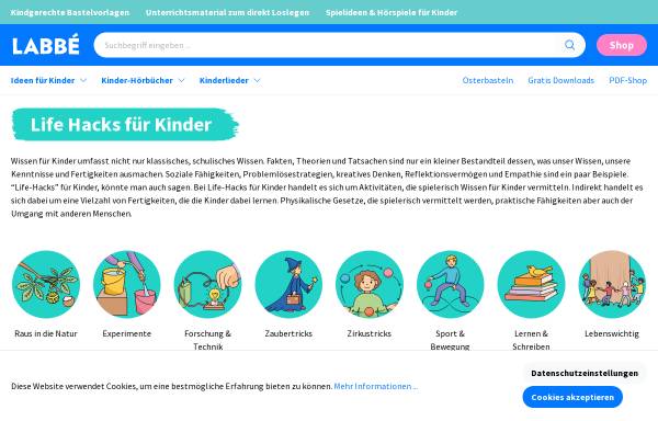 Vorschau von www.labbe.de, Zzzebra, das Web Magazin für Kinder