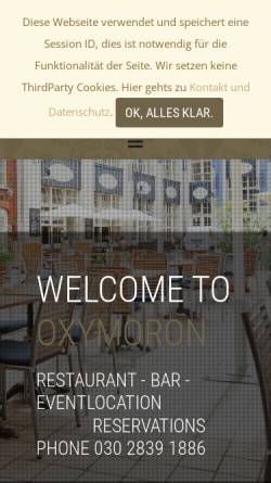 Vorschau der mobilen Webseite www.oxymoron-berlin.de, Oxymoron