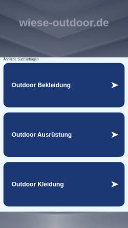 Vorschau der mobilen Webseite www.wiese-outdoor.de, Wiese-Outdoor