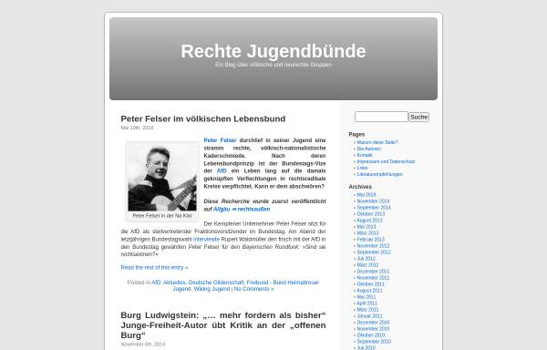 Vorschau von rechte-jugendbuende.de, Rechte Jugendbünde (Weblog)