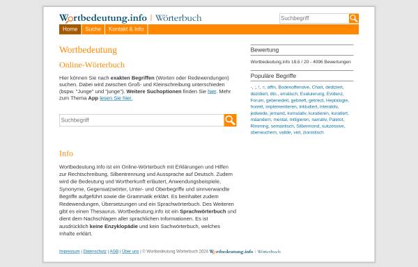 Vorschau von www.wortbedeutung.info, Wortbedeutung.info