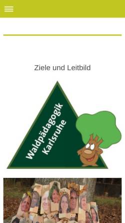 Vorschau der mobilen Webseite www.waldpaedagogik-karlsruhe.de, Waldpädagogik Karlsruhe