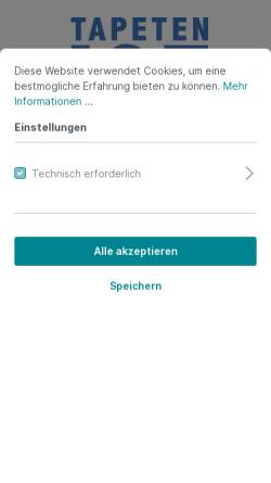 Vorschau der mobilen Webseite www.tapetenjoe.de, TapetenJoe | KaRo Products GmbH