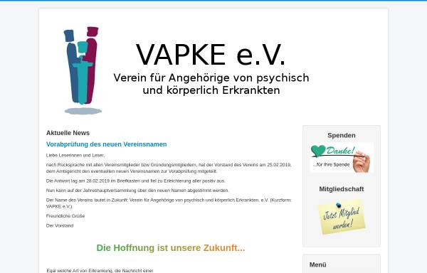 Vorschau von www.vfavk.de, Verein für Angehörige und Freunde von Krebspatienten