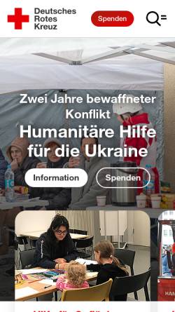 Vorschau der mobilen Webseite www.drk.de, Deutsches Rotes Kreuz e.V. - DRK