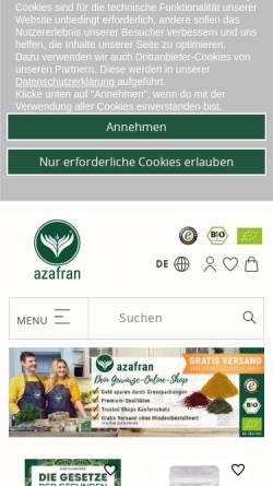 Vorschau der mobilen Webseite www.azafran.de, Azafran UG (haftungsbeschränkt)