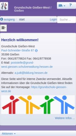 Vorschau der mobilen Webseite gs-west.giessen.schule.hessen.de, Grundschule Gießen-West