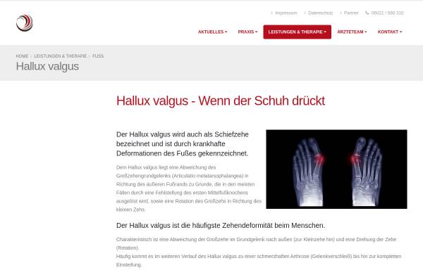 Vorschau von www.dr-fecher.de, Hallux valgus