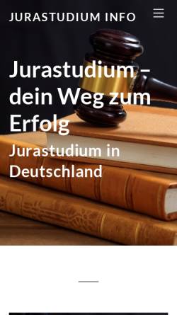 Vorschau der mobilen Webseite www.jurastudium-info.de, jurastudium-info.de