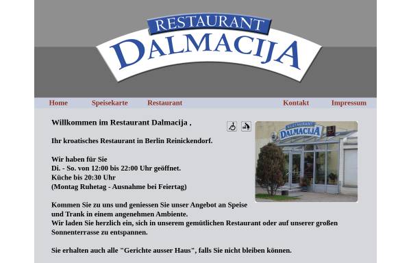 Vorschau von www.dalmacija-grill.de, Restaurant Dalmatia