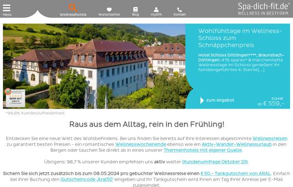 Vorschau von www.spa-dich-fit.de, Spa-dich-fit Wellnessreisen