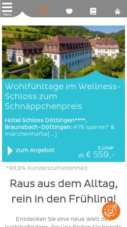 Vorschau der mobilen Webseite www.spa-dich-fit.de, Spa-dich-fit Wellnessreisen
