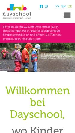 Vorschau der mobilen Webseite www.dayschool.ch, Trilingual Dayschool DEF