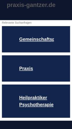 Vorschau der mobilen Webseite www.praxis-gantzer.de, Praxis Dr. Gantzer