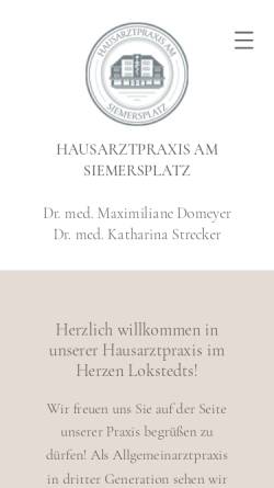 Vorschau der mobilen Webseite www.hausarzt-siemersplatz.de, Strecker, Dr. Katharina