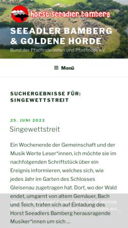 Vorschau der mobilen Webseite www.seeadler.net, Bamberger Singewettstreit