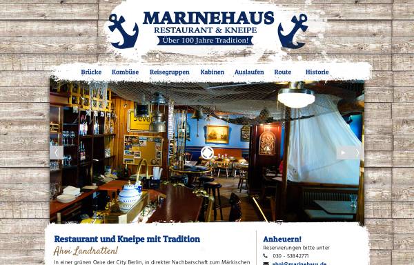 Vorschau von www.marinehaus.de, Restaurant Marinehaus
