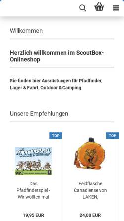 Vorschau der mobilen Webseite www.scoutbox.de, Scoutbox, Stefan Blank