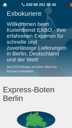Vorschau der mobilen Webseite www.ex-bo.de, ExpressBoten Berlin
