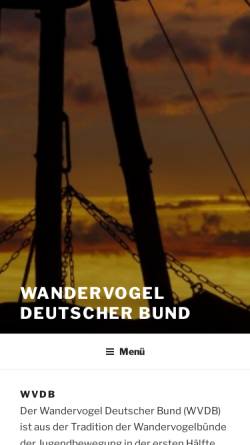 Vorschau der mobilen Webseite www.wvdb.de, Wandervogel Deutscher Bund (WVDB)